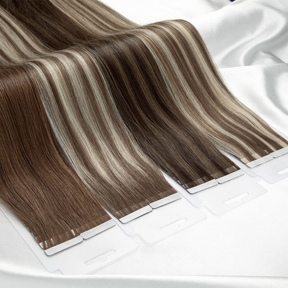 LeShine Top Quality Remy 100% Russian Human Cuticle Intact Hair Tape Hair Extensions