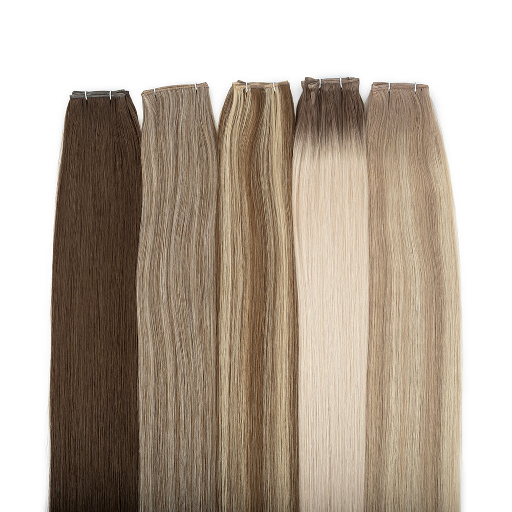 LeShine Most Popular New Genius Weft Hand Tied Weft Double Drawn European Genius Weft Hair Extension