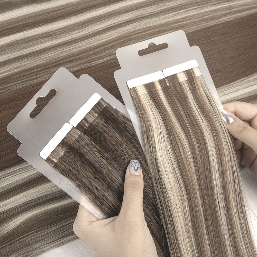 LeShine Top Quality Remy 100% Russian Human Cuticle Intact Hair Tape Hair Extensions