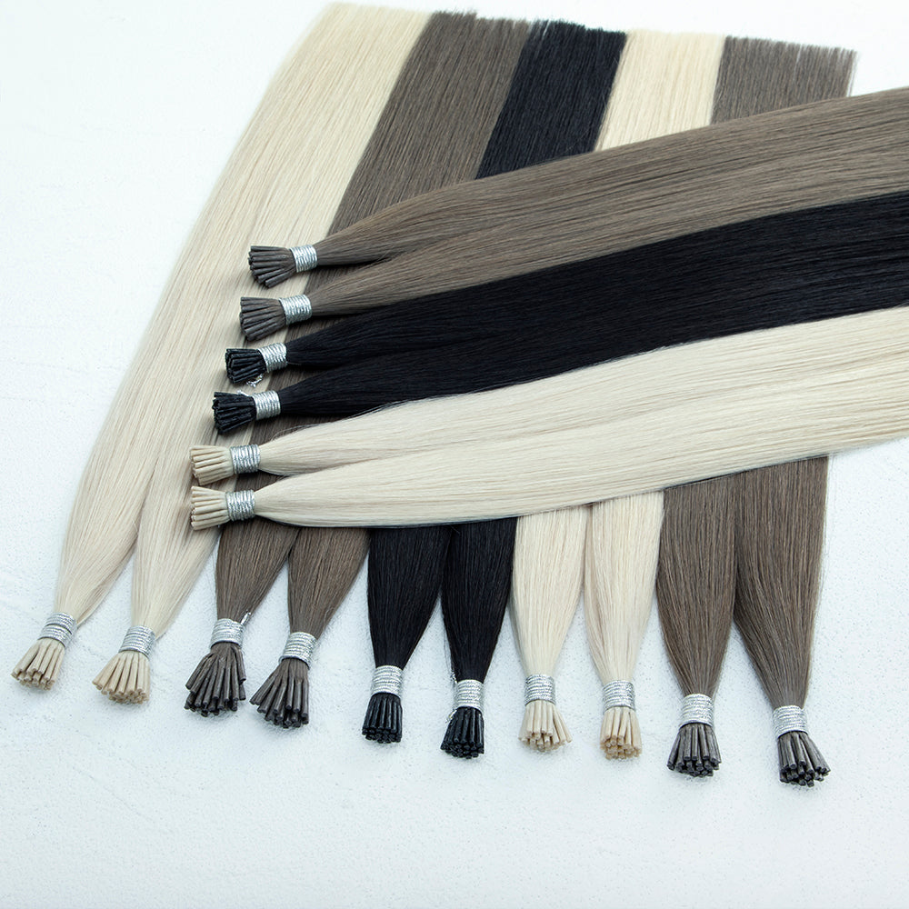 LeShine I Tip Human Hair Extension Dark Brown Prebonded 100% Remy i-Tip Hair Extensions Natural Remy I Tip Hair Extension